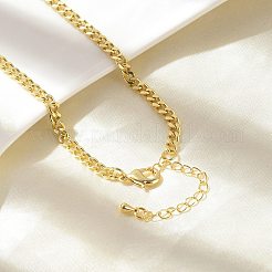 真鍮ツイストチェーンネックレス  長持ちメッキ  ラックめっき  鉛フリー＆カドミウムフリー  18KGP本金メッキ  17.13インチ（43.5cm）&nbsp;NJEW-A042-07G