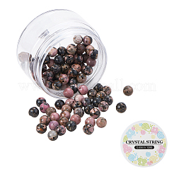 DIY Natural Rhodonite Bead Stretch Bracelet Making Kits&nbsp;DIY-CJ0001-21A