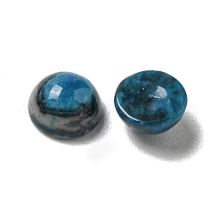染色された天然ブルーアゲートカボション  半円  5x2.5mm&nbsp;G-Q173-01B-20