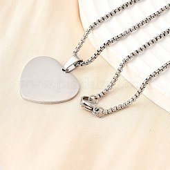 304 Stainless Steel Blank Pendant Necklaces&nbsp;NJEW-P329-04B-P