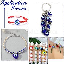 Handmade Evil Eye Lampwork Beads Strands&nbsp;LAMP-NB0001-63