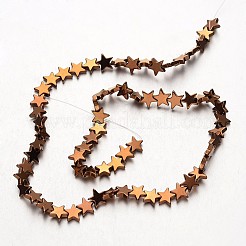 Electroplate Non-magnetic Synthetic Hematite Bead Strands&nbsp;G-F300-24C-08
