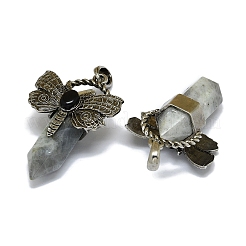 Natural Labradorite Faceted Pointed Bullet Big Pendants&nbsp;G-Q165-01AS-03
