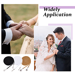 綿製のハンドファスティングコード5本  結婚式のための  合金ペンダント付き  ミックスカラー  2070mm&nbsp;HJEW-HS00116