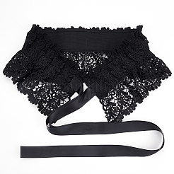 Polyester Bowknot Wide Elastic Corset Belts&nbsp;AJEW-WH0248-31B