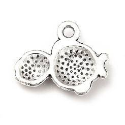 合金のチベット風チャーム  金魚チャーム  アンティークシルバー  13x17x3.5mm  穴：1.6mm&nbsp;PALLOY-M198-11AS