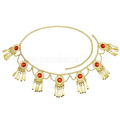 Alloy Hyacinth Alloy Hyacinth Rhinestone Flower Tassel Waist Belly Dance Chains for Women&nbsp;FS-WG99392-02
