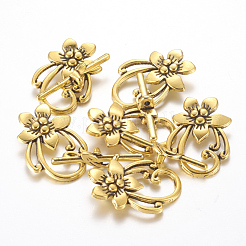 チベット風マンテル  アンティーク黄金  フリー及びカドミウムフリールをリード  花  サイズ：花：幅20mm  長さ28mm  バー：5mm幅の広いです  長さ30mm  穴：2mm&nbsp;GLF0677Y