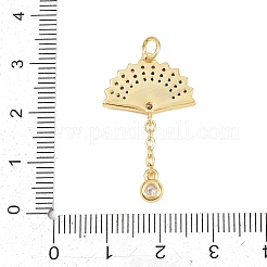Brass Micro Pave Cubic Zirconia Pendants&nbsp;KK-D258-09G-03