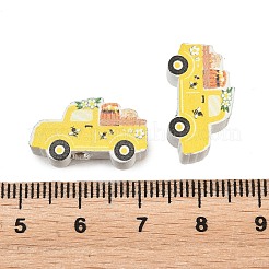 プリントポプラウッドビーズ  車  11x19.5x5.5mm  穴：3mm&nbsp;WOOD-Z008-01D