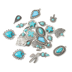 24Pcs 12 Styles Synthetic Turquoise Pendants&nbsp;FIND-TA0001-79