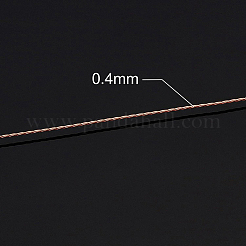 3連売り銅クラフトワイヤー  長持ちメッキ  ツイストラウンド  赤銅鉱  26ゲージ  0.4mm  約50m /ロール&nbsp;CWIR-BC0008-0.4mm-R