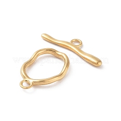 イオンプレーティング（IP）304ステンレススチールマンテル  オーバル  18KGP本金メッキ  24x15.5x2.5mm  穴：2.5mm  バー：28x8x2mm  穴：2.5mm&nbsp;X-STAS-A092-04B-G