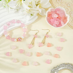 300Pcs 3 Bags 3 Colors Transparent Frosted Acrylic Beads&nbsp;FACR-PA0001-01