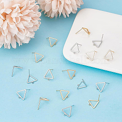20Pcs 2 Colors Brass Stud Earring Findings&nbsp;KK-BC0008-33