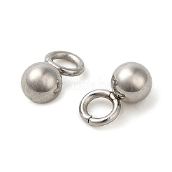 ステンレススチールチャーム201個  ボールチャーム  ステンレス鋼色  6x3mm  穴：1.6mm&nbsp;STAS-A093-01A-P-1