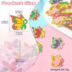 30Pcs 6 Colors Alloy Enamel Pendants&nbsp;FIND-CJ0002-71