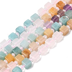 Natural Rose Quartz & Red Aventurine & Amethyst & Yellow Aventurine & Dyed White Jade Beads Strands&nbsp;G-H333-03B
