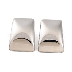 変色しない304ステンレススチールスタッドピアス  台形  ステンレス鋼色  28x21mm&nbsp;EJEW-G395-06P