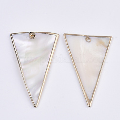 Natural Freshwater Shell Pendants&nbsp;X-SSHEL-R045-11