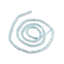 天然石アマゾナイトビーズ連売り  多面カット  ロンデル  3x2mm  穴：0.3mm  約188個/連  15.55インチ（39.5cm）&nbsp;G-E194-02B