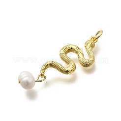 Brass Micro Pave Cubic Zirconia Pendants&nbsp;KK-Z093-28G