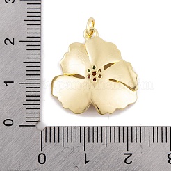 Rack Plating Brass Micro Pave Cubic Zirconia Pendants&nbsp;KK-K367-21G-02