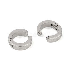 変色しない304ステンレススチールのクリップオンイヤリング  ラウンド  ステンレス鋼色  12.5x4mm&nbsp;EJEW-M001-09P