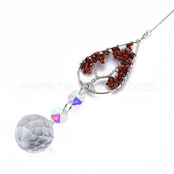 Natural Red Jasper Big Pendants&nbsp;G-N333-010B