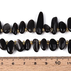 Natural Silver Sheen Obsidian Beads Strands&nbsp;G-Z091-A38