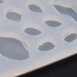 DIYジェムストーンナゲット形状のシリコーン型  レジン型  UVレジン用  エポキシ樹脂工芸品作り  ホワイト  107x138x9mm  内径：12~59x12~25mm&nbsp;X-DIY-C048-01