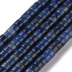 天然ブルーアベンチュリンビーズの連  ディスク  ヒシビーズ  染め＆加熱  6x3.5mm  穴：0.8mm  約113個/連  15.35''（39センチメートル）&nbsp;G-M420-A15-01