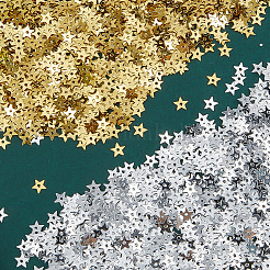 100g 2色のペット用スパンコール/スパンコールペンダント  スター  装飾アクセサリー  ミックスカラー  5x5.5x0.2mm  穴：0.9mm  50 G /カラー&nbsp;KY-CY0001-02