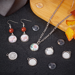 200pcs Flat Round Pendant Making Kits&nbsp;DIY-AR0001-29AS