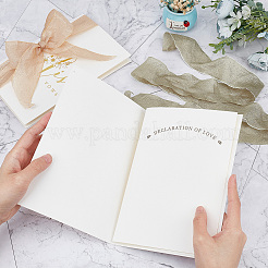 結婚誓約書の小冊子キット1セット  彼と彼女の誓いのカードを含む  リボン  ミックスカラー  135~1050x35~200x0.1~8mm&nbsp;AJEW-GF0006-24