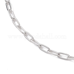 2.5MM 304 Stainless Steel Paperclip Chain Anklets&nbsp;AJEW-AN00750