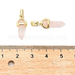 Natural Rose Quartz Double Terminal Pointed Pendant&nbsp;G-H097-01G-06