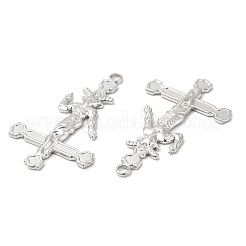 変色しない304ステンレススチールペンダント  バフォメットチャーム付きクロス  ステンレス鋼色  43x27x2mm  穴：3mm&nbsp;LS-STAS-Z041-21P