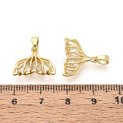 Brass Micro Pave Clear Cubic Zirconia Pendants&nbsp;KK-N259-07G