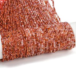 天然石赤瑪瑙ビーズ連売り  ラウンド  多面カット  2~3mm  穴：0.6mm  約146個/連  15.55''（39.5センチメートル）&nbsp;G-RM2025-B32