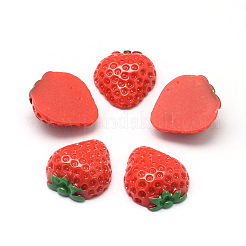 ストロベリーレジンデコデンカボション  模造食品  レッド  20x18x7mm&nbsp;X-CRES-R183-09