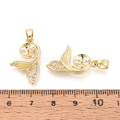 Brass Micro Pave Clear Cubic Zirconia European Dangle Charms Bails&nbsp;KK-N276-16G