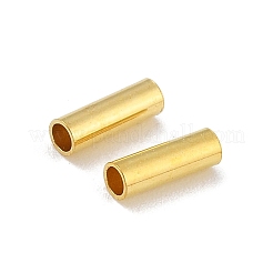 真鍮製チューブビーズ  カドミウムフリー＆鉛フリー  ゴールドカラー  5.7x2mm  穴：1.6mm&nbsp;KK-B120-03C-G