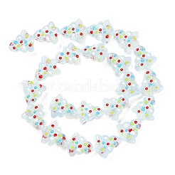 Handmade Bumpy Glass Beads Strands&nbsp;LAMP-F032-08F