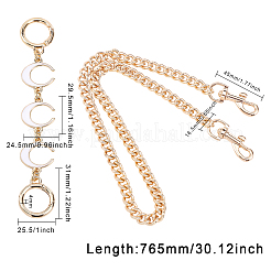 Alloy Curb Chain Bag Handles&nbsp;FIND-WH0120-77B