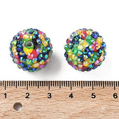 ラウンド樹脂製ラインストーンビーズ  DIYビーズペン用のフーセンガム風ビーズ  キーホルダーとジュエリー工芸品  内部のアクリルビーズで  グリーン  20x18mm  穴：2.9mm&nbsp;OACR-Z035-02E