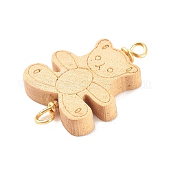 Spray Painted Wood Connector Charms&nbsp;PALLOY-JF01427-14