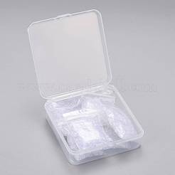 1200個6スタイルのプラスチックとシリコンのイヤーナット  ピアスバックキャッチ  混合形状  ホワイト  200個/スタイル&nbsp;KY-LS0001-02