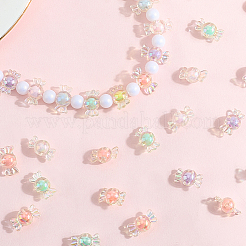 300Pcs 6 Colors Transparent Acrylic Beads&nbsp;TACR-PA0001-01