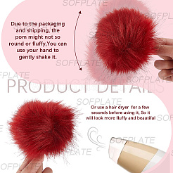 Faux Fox Fur Soft Pompom Ball&nbsp;DIY-WH20002-620A-02